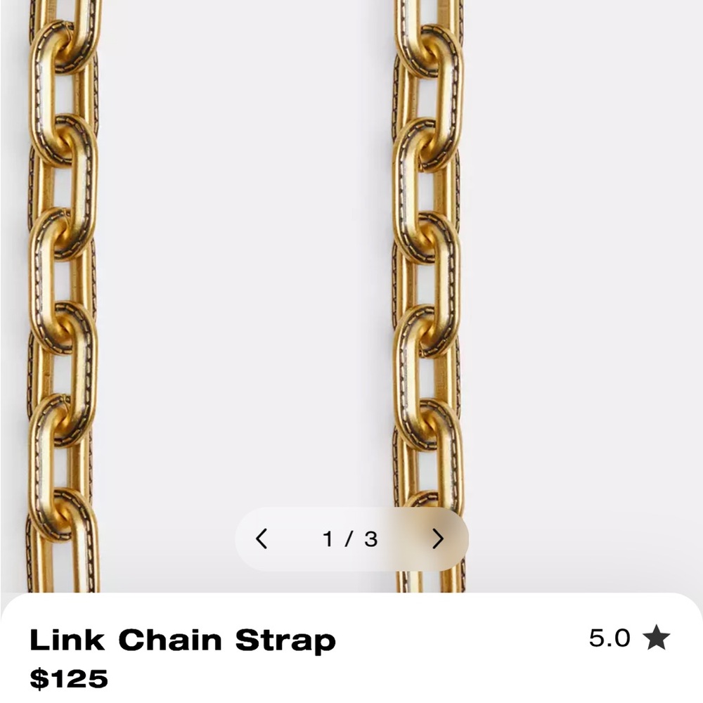 Coach Gold Link Chain Strap